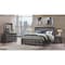 Global Furniture Usa Traditional Glam Croc Pompei Metallic Grey Full Bed Group With Led 2875 - alternate 4